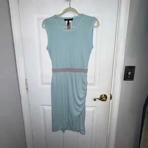 BCBGMaxAzria Asymmetrical Sleeveless Dress in Light Blue